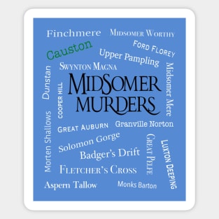 Midsomer Murder Towns Sticker
